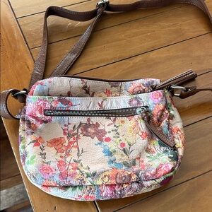 Clean Light Bueno Springtime Small Floral Pink Purple Green Crossbody Purse